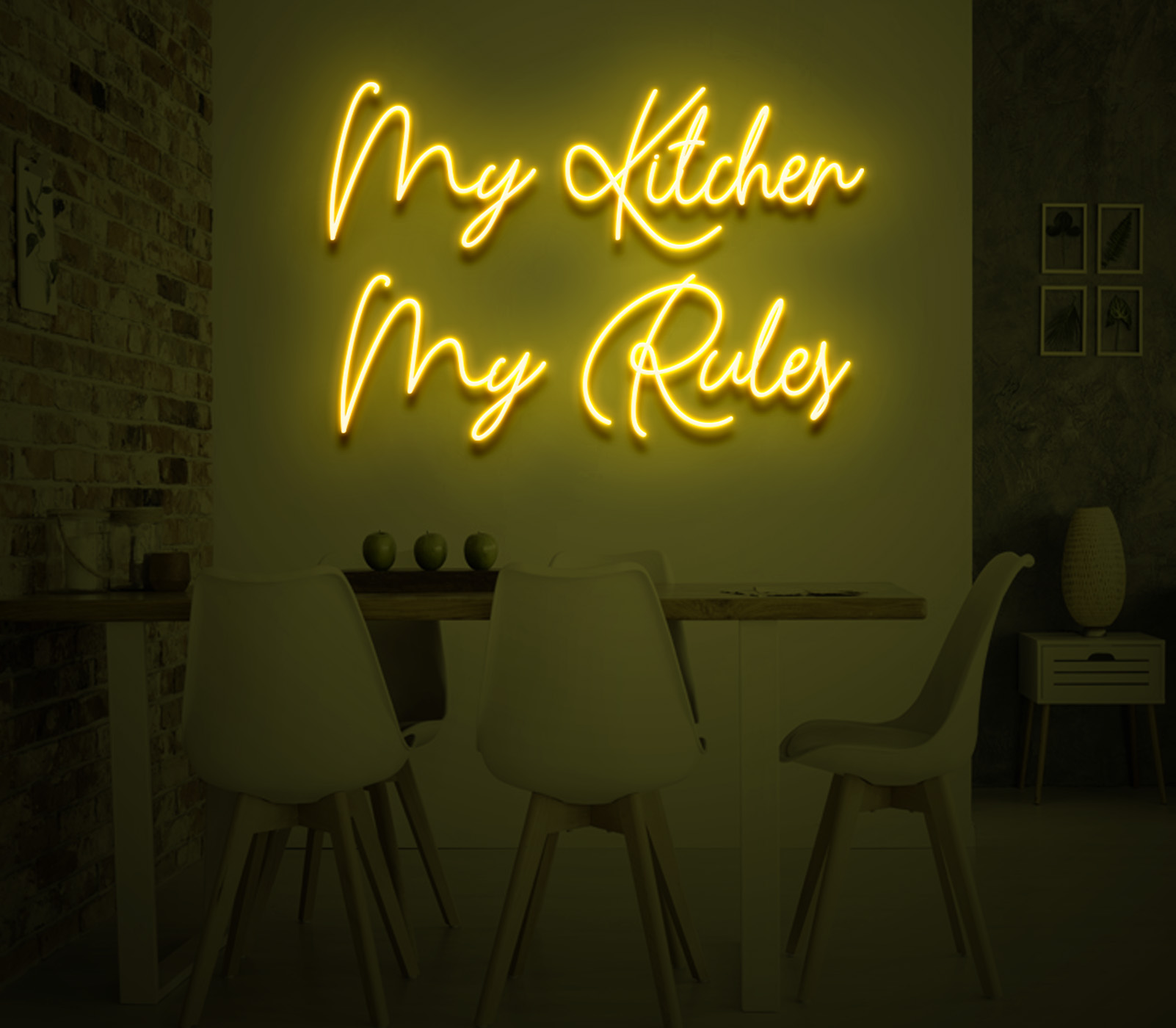 my kitchen my rules neon sign