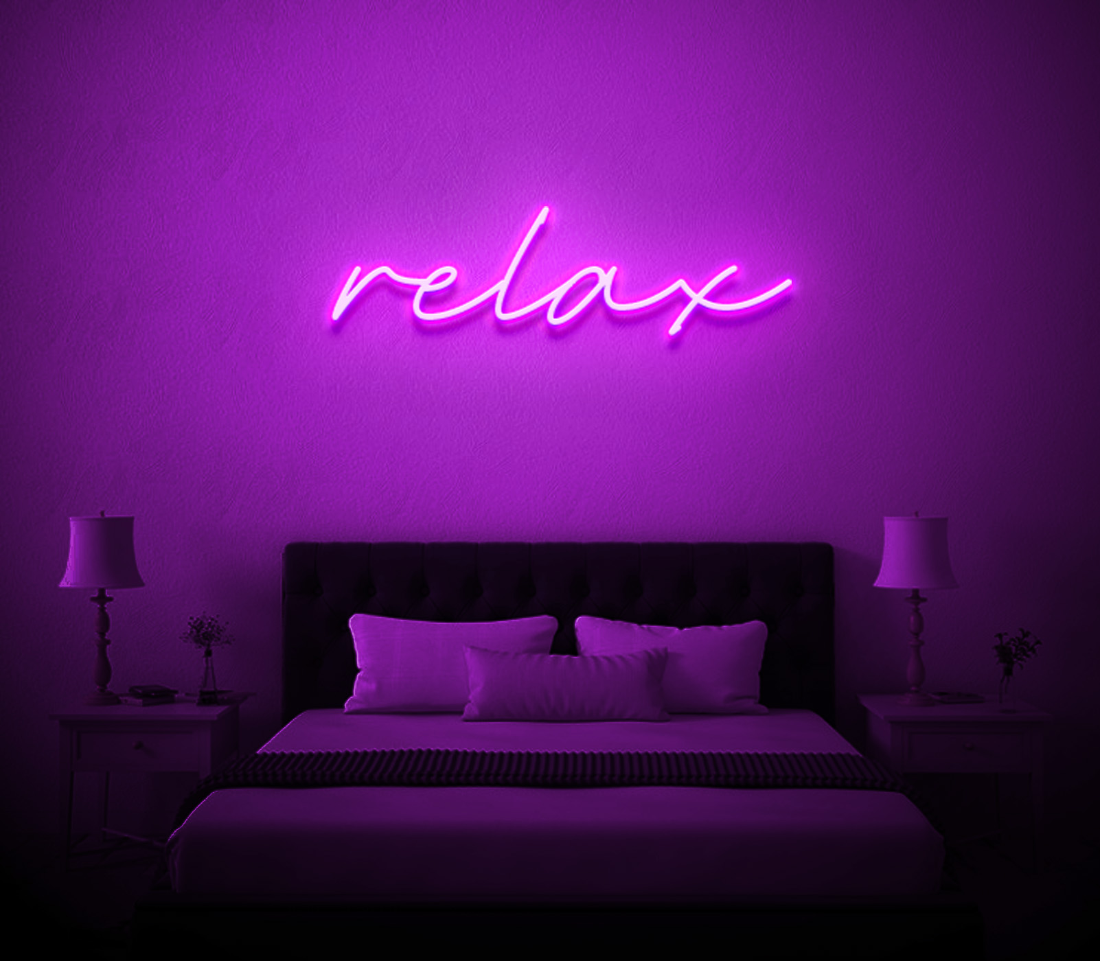 relax neon sign