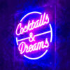 cocktails & dreams neon sign
