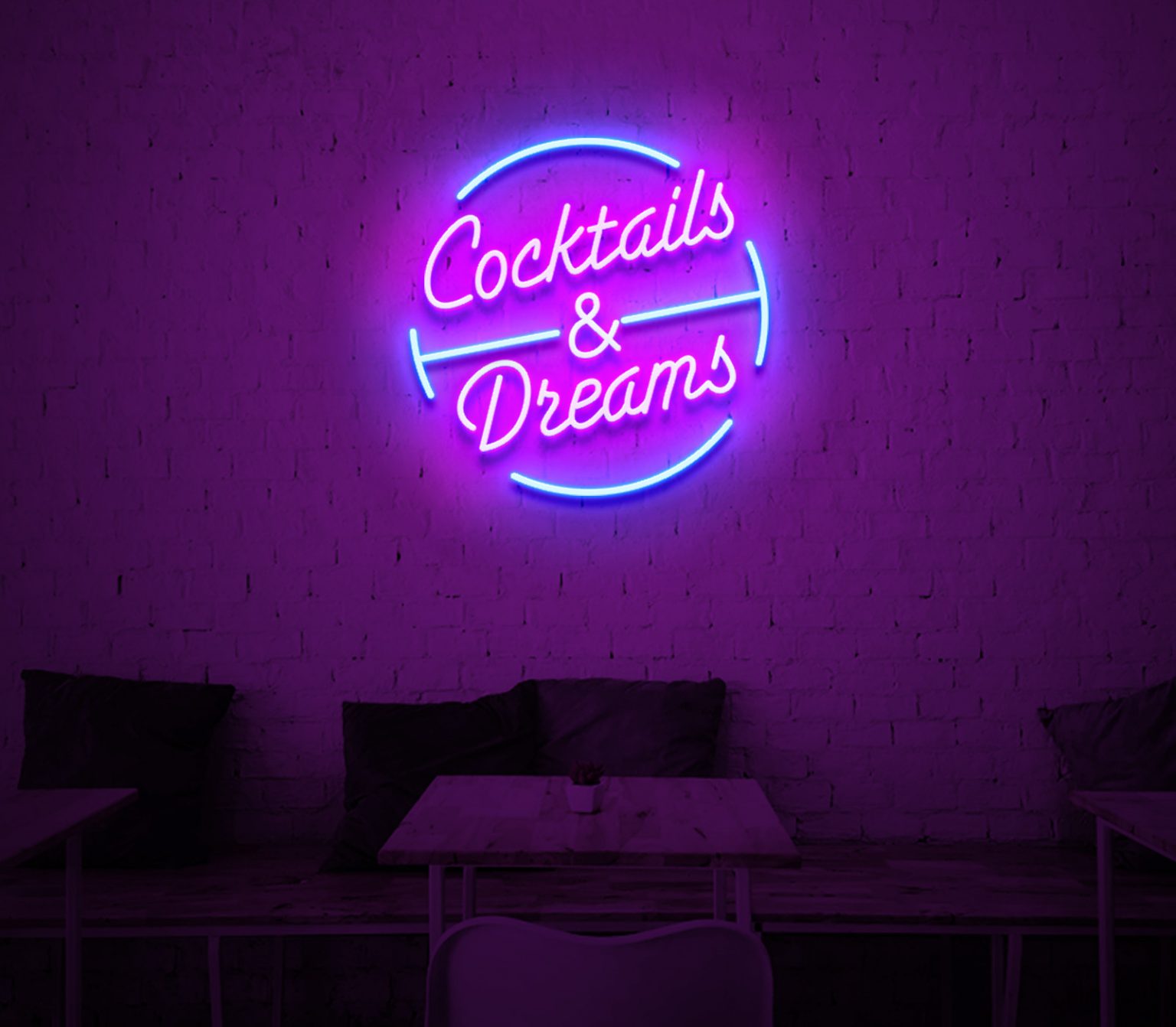 Cocktails and Dreams Neon Sign