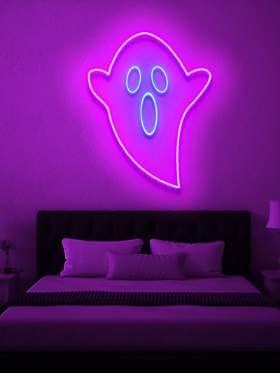 Spooky Halloween Ghost Neon Sign